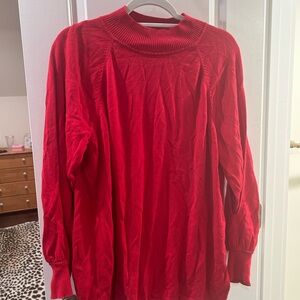 Isaac Mizrahi Red Turtleneck Sweater